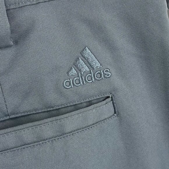 Adidas Ultimate Golf Pants‎ Mens 34x34 Gray | Stretch Gripper Waistband Golfwear - Picture 8 of 12